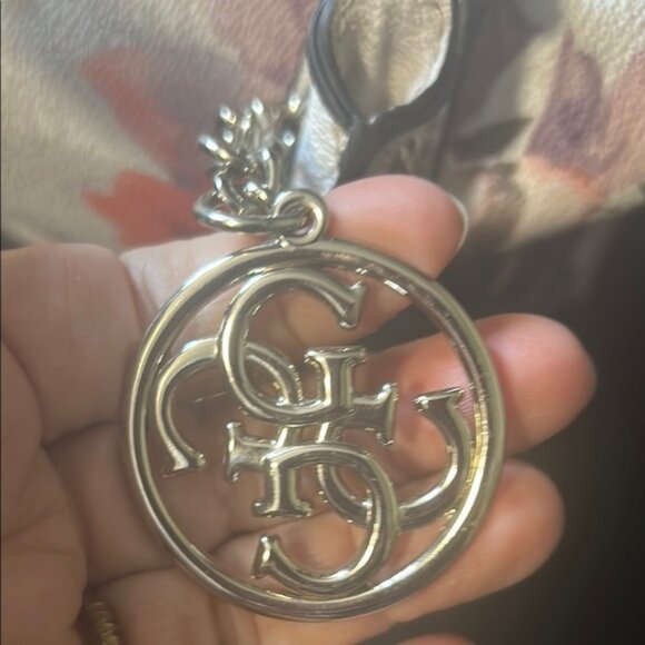 Guess Cream and Orange Artistic Satchel - Picture 7 of 7